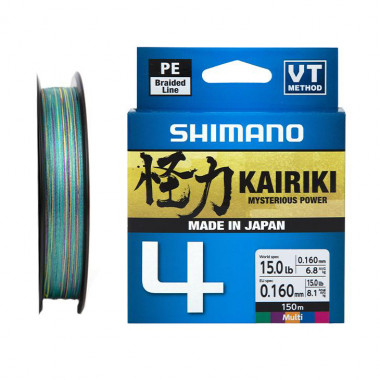 Braid Shimano Kairiki 4 Multicolor 150mt